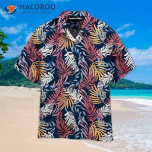 Purple Tropical-patterned Hawaiian Shirts