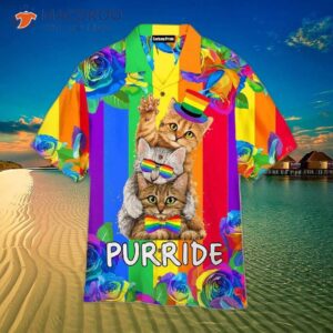 Purride Funny Cat Lover’s Lgbt Pride Awareness Hawaiian Shirts