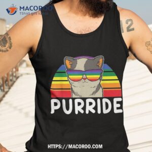 purride funny cat mommy mom colorful with sunglass shirt tank top 3