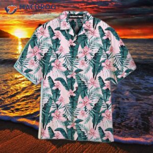 queen of flower pattern pink hawaiian shirts 0