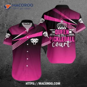 Queen Of The Pickleball Court Hawaiian Shirt