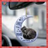 Raccoon Moon Custom-shaped Christmas Acrylic Ornament