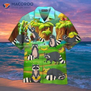 Raccoons Love Banana Hawaiian Shirts