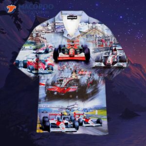 Racing Car-printed Hawaiian Shirts