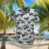 Rafale Solo Displayed French Plane Pattern On White Hawaiian Shirts