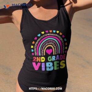 rainbow back to school 2nd grade vibes teacher kids shirt tank top 2