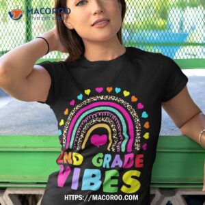 rainbow back to school 2nd grade vibes teacher kids shirt tshirt 1