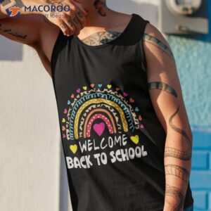 rainbow back to school teachers students 1st day of shirt tank top 1