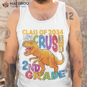 ready crush 2nd grade dinosaur hello back to school kid boy shirt tank top