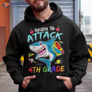 Ready To Attack 4th Grade Boy Back School Sea Animal Shirt