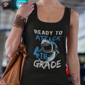 ready to attack 4th grade boys back school shirt tank top 4