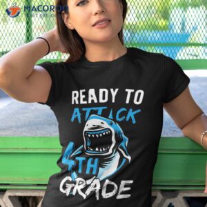 ready to attack 4th grade boys back school shirt tshirt 1