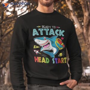 ready to attack head start boy back school sea animal shirt sweatshirt