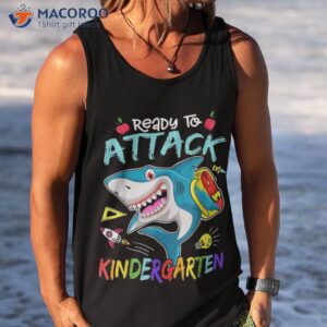 ready to attack kindergarten boy back school sea animal shirt tank top