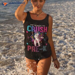 ready to crush pre k back school pre k unicorn kids girls shirt tank top 3