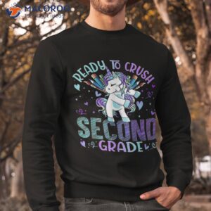 ready to crush second 2nd grade back school unicorn kids shirt sweatshirt