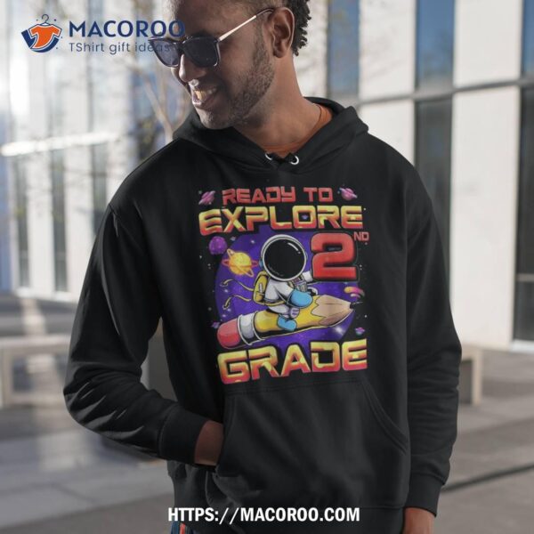 Ready To Explore 2nd Grade Astronaut Back School Kids Shirt