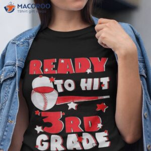 Ready To Hit 3rd Grade Baseball Teacher Kids Back School Shirt