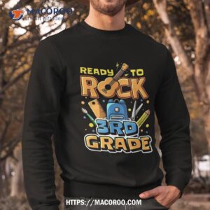 ready to rock 3rd grade back school music guitar student shirt sweatshirt