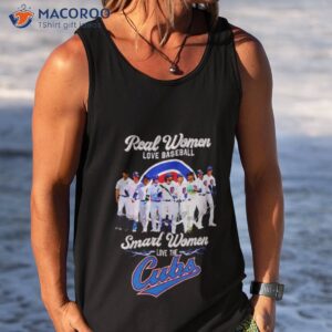 real women love baseball smart women love the cubs team shirt tank top