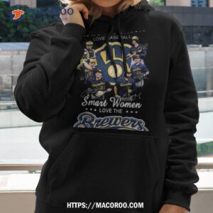 real women love baseball smart women love the milwaukee brewers players 2023 signatures shirt hoodie 2