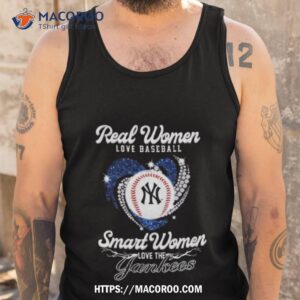 real women love baseball smart women love the new york yankees 2023 heart diamond shirt tank top