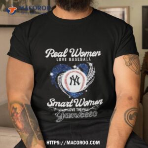 Real Women Love Baseball Smart Women Love The New York Yankees 2023 Heart Diamond Shirt