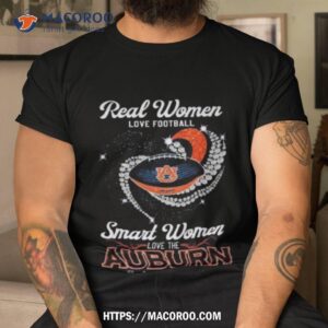 Real Women Love Football Smart Women Love The Auburn Tigers Heart Diamond 2023 Shirt
