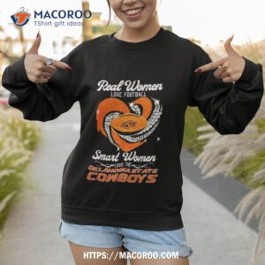 real women love football smart women love the oklahoma state cowboys heart diamond 2023 shirt sweatshirt