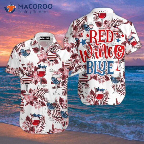 Red, Blue, Tropical, And White Hawaiian Shirts