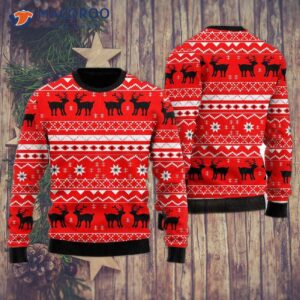 Red Deer Hunting Ugly Christmas Sweater