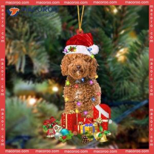 Red Labradoodle Custom-shaped Christmas Acrylic Ornament