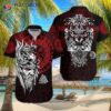 Red Magic Viking Symbol Hawaiian Shirts