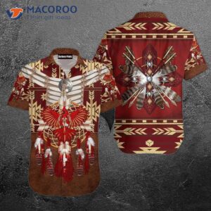 Red Native Tribal Pattern Hawaiian Shirts