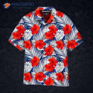 red tropical hawaiian flower shirts 0