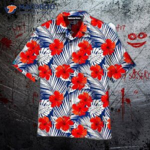 red tropical hawaiian flower shirts 1