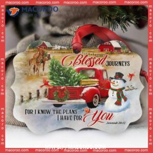 Red Truck All Hearts Come Home Heart Ceramic Ornament, Red Truck Christmas Ornaments