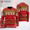 Red Ugly Christmas Sweater Pattern Wonderful Party