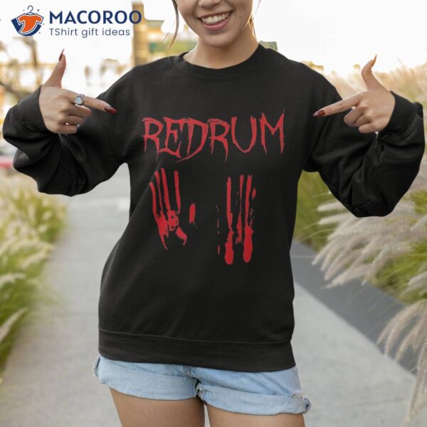 Redrum Halloween T Shirt Vintage Horror Movie Gift Costume