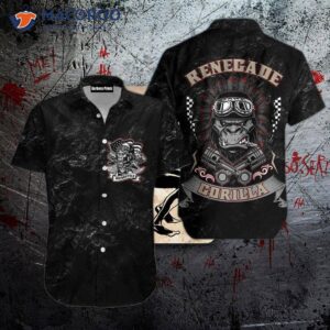 renegade gorilla garage black hawaiian shirts 0