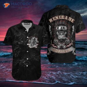 renegade gorilla garage black hawaiian shirts 1