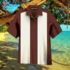 Retro 1950s Casual Rockabilly Bowling Brown Hawaiian Shirts
