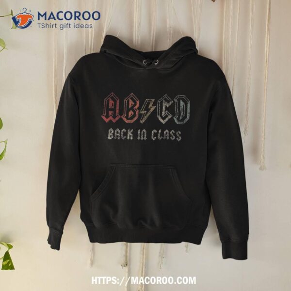 Retro Abcd Alphabets Back In Class To School First Day Shirt