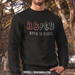 retro abcd alphabets back in class to school first day shirt sweatshirt