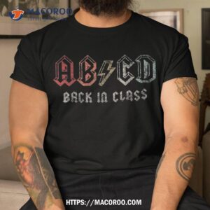 Retro Abcd Alphabets Back In Class To School First Day Shirt