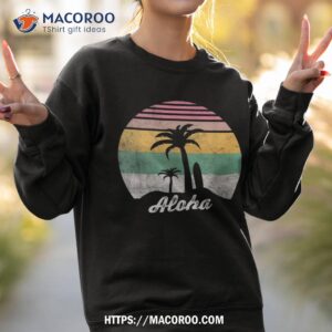 retro aloha hawaii hawaiian island palm beach surfboard surf shirt sweatshirt 2