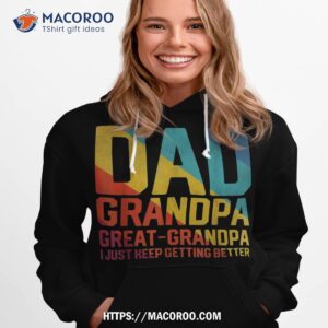 retro fathers day grandkids dad grandpa and great grandpa shirt hoodie 1