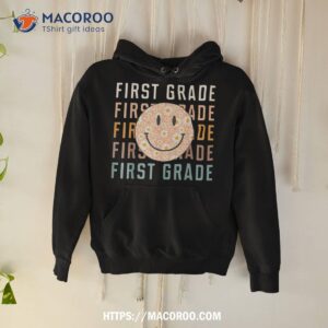 retro first grade teacher kid back to school 1st grade team shirt hoodie