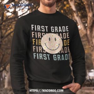 retro first grade teacher kid back to school 1st grade team shirt sweatshirt