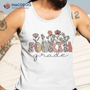 retro fourth grade teachers leopard back to school student shirt tank top 3